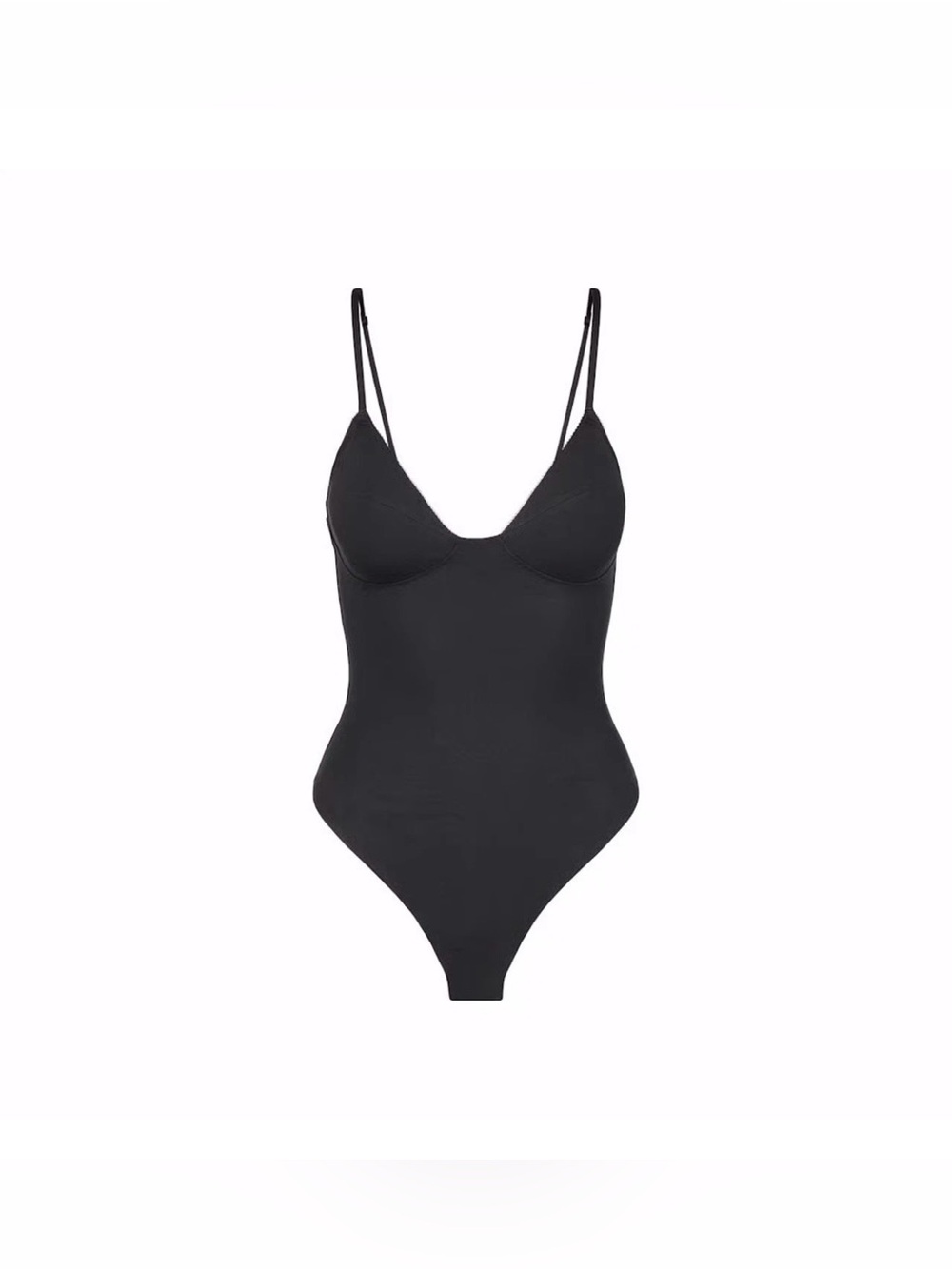 SKIMS COTTON SHAPEWEAR THONG BODYSUIT STYLE: TP-CAM-8667W COLOR: SOOT SIZE: 3X @